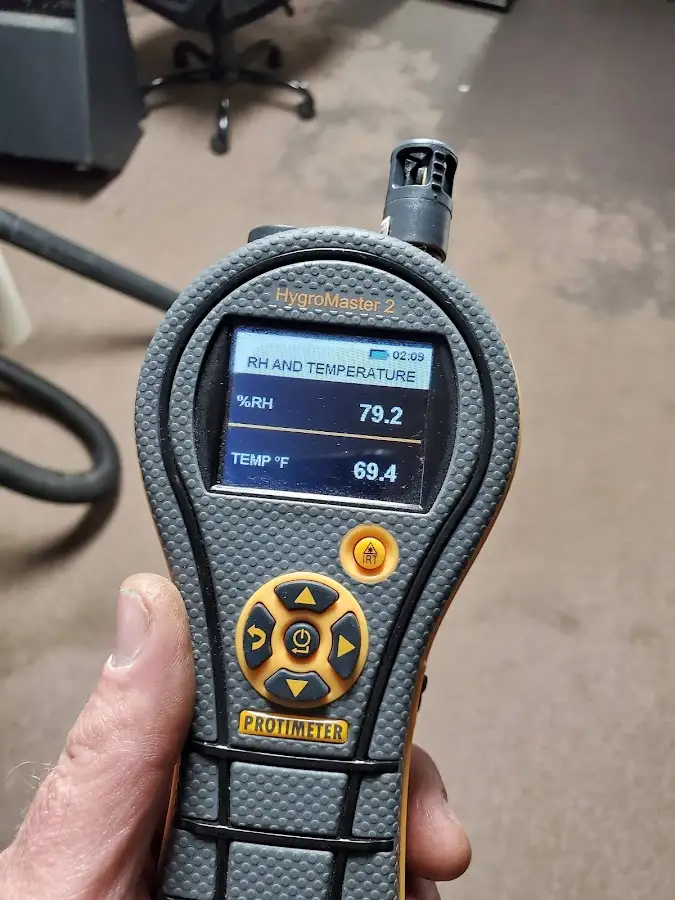 Moisture meter humidity assessment for Fire & Smoke Damage Restoration in Cambridge